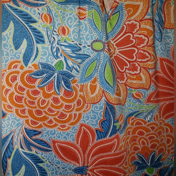 2X Plus Size Ruby Rd Bold Floral top blouse shirt women's - Picture 9 of 10